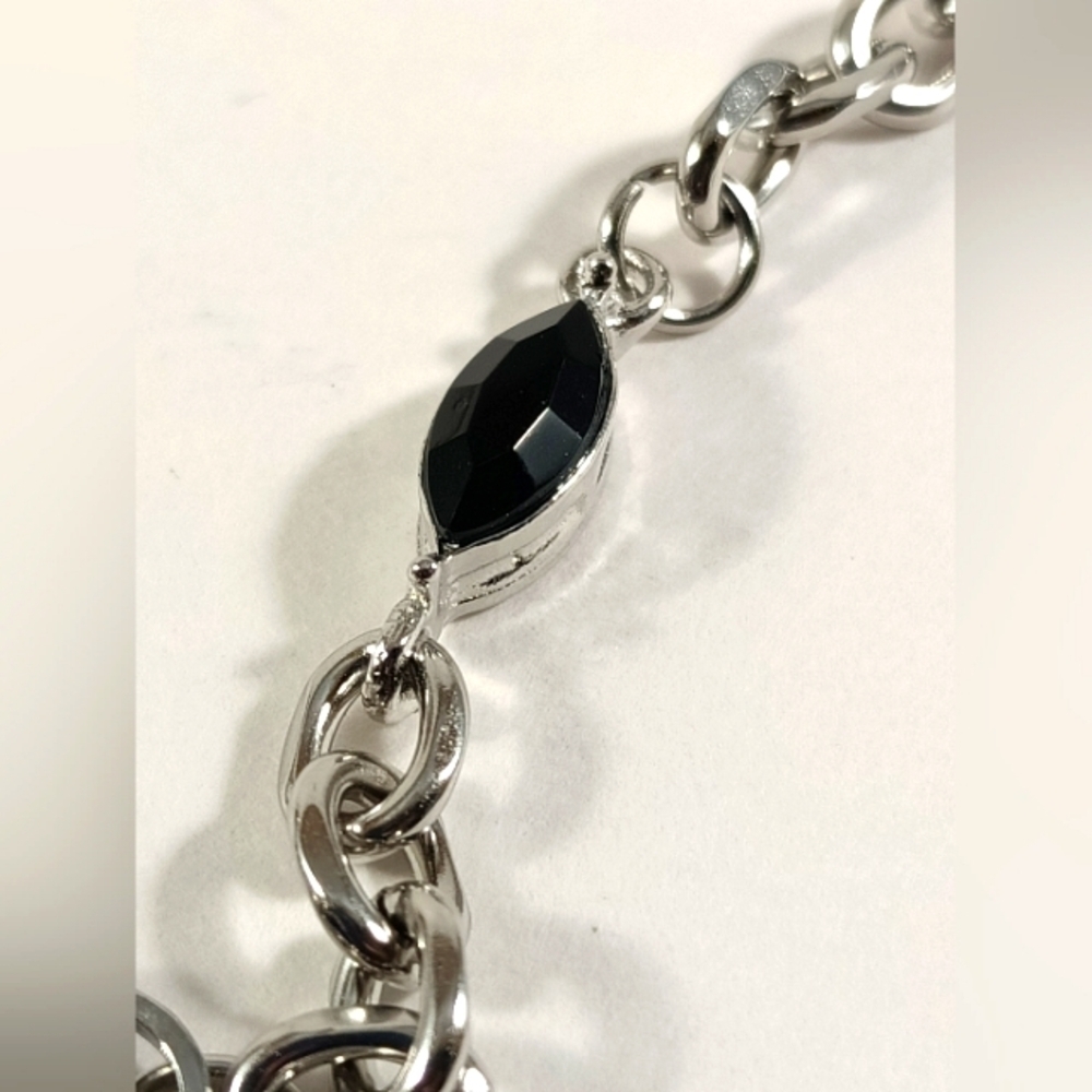 Moon & Star Pendant Necklace Unisex Silver Stainless Steel - Picture 6 of 9